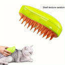 3-in-1 Steam Pet Brush for Cats and Dogs, USB-Powered Multifunctional Grooming Comb with Spray, Deshedding Tool for Indoor, Outdoor, Bathroom Use - Inspired by Banana and Mango Designs (1 Pack)