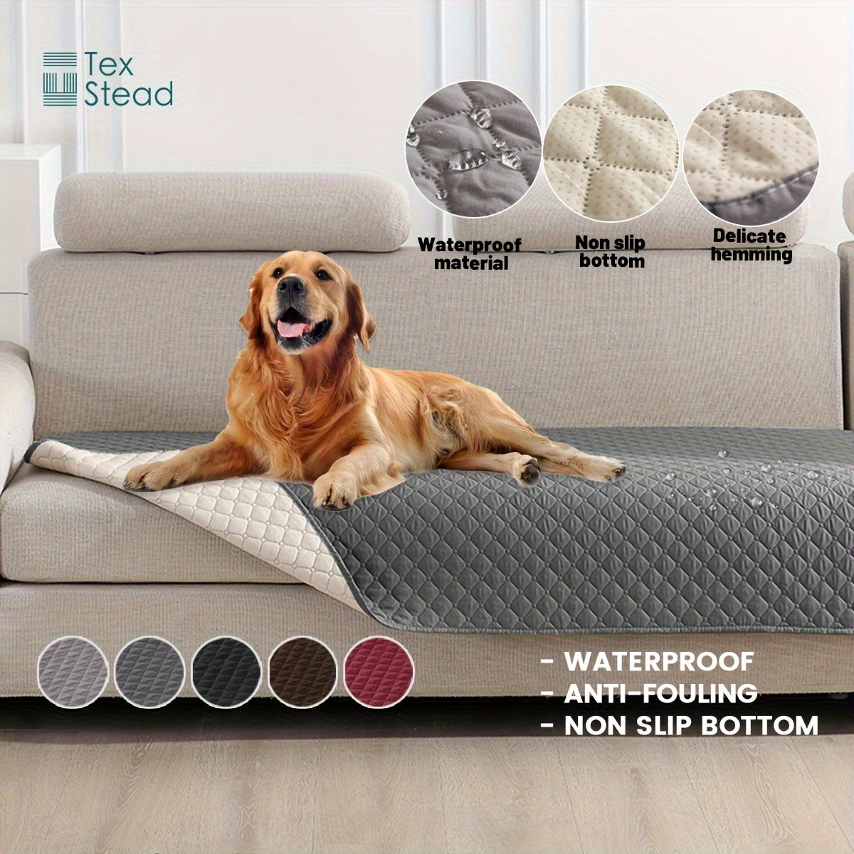 Waterproof &amp; Non-Slip Dog Bed Cover Mattress Cover And Pet Blanket Sofa Pet Bed Mat, Car Incontinence Mattress Protectors Furniture Couch Cover For Most Cats Dogs
