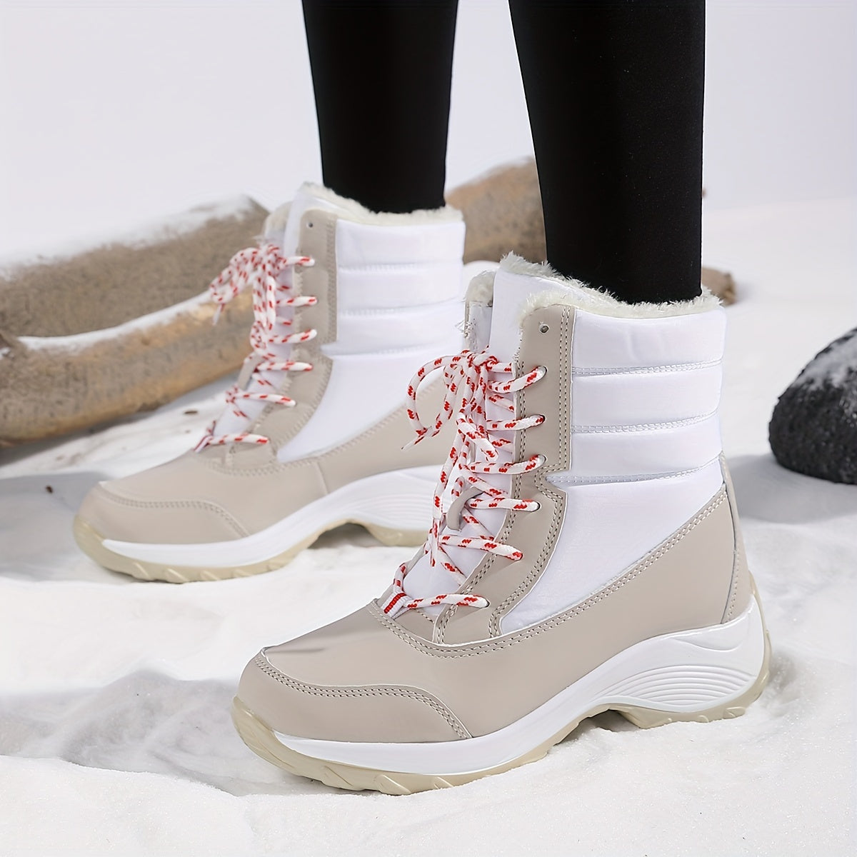 Cozy & Stylish Women's Winter Snow Boots - Warm, Non-Slip, Fashionable Mid-Calf Design with Soft Lining, Short Boots