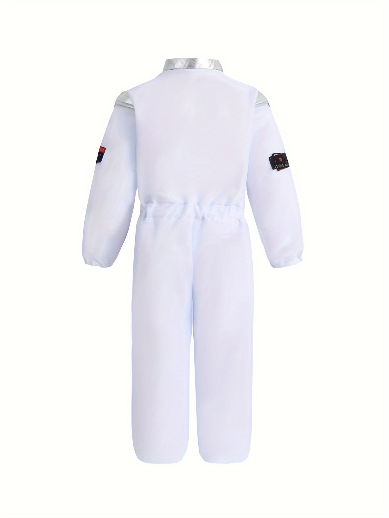 Boys Astronaut Character Clothing, White Jumpsuit And Helmet, Boys And Girls Party Clothes, Funny Space Suit For Halloween Party