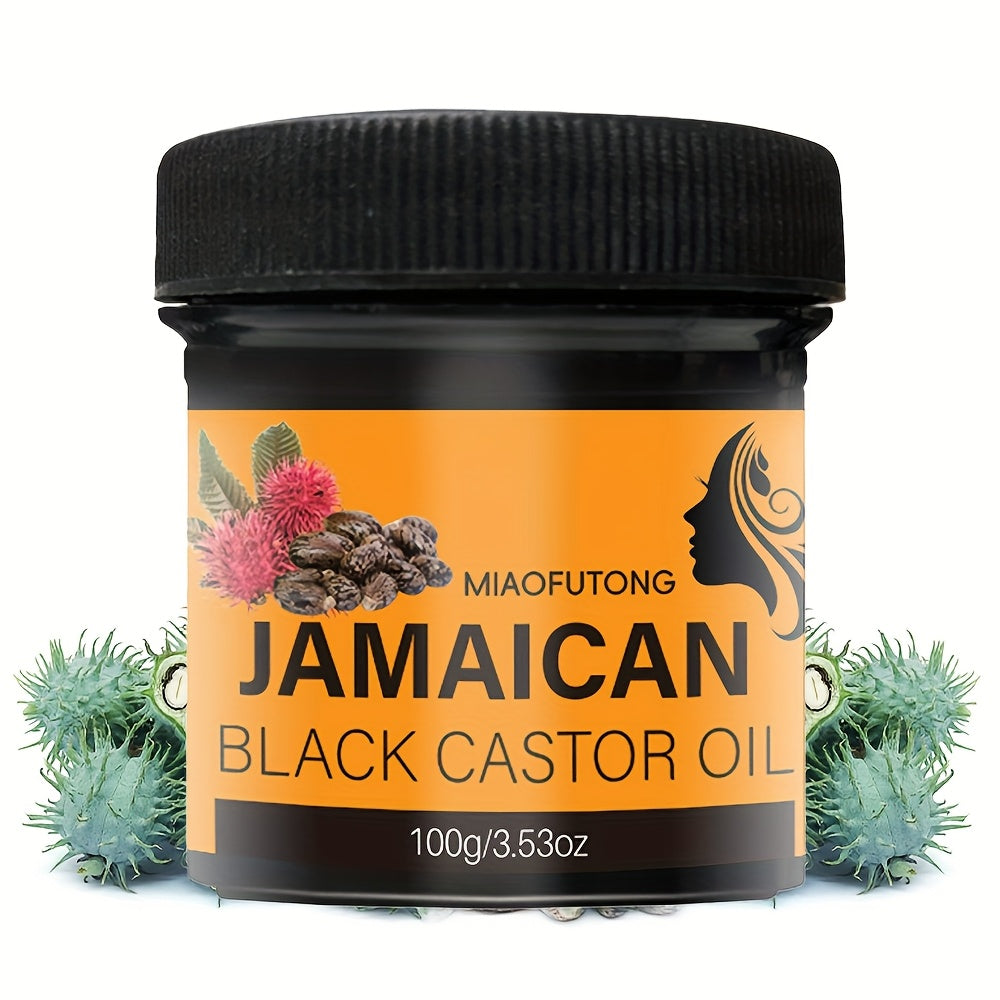 Pasta capilar de ricino negro jamaicano - Puro prensado en frío para hidratar el cuero cabelludo y el cabello, fortalece el cabello y lo mantiene saludable, ideal para cabello normal, unisex para adultos, ingrediente hidratante de ricino, 100 g