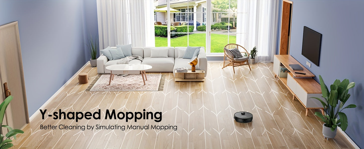 Robot Vacuum And Mop Combo 5000Pa, Lubluelu L15 Robot Vacuum, Auto-Charging, 5 Maps, 30 No-go Zones, WiFi/App, 3in 1 Robot Vacuum Cleaner for Pet Hair Carpet Hard Floor