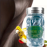 Chebe Oil Hair Vitamin Capsules - Soft Gel Serum for Moisturizing, Smoothing & Hydrating Damaged Hair, for Fall
