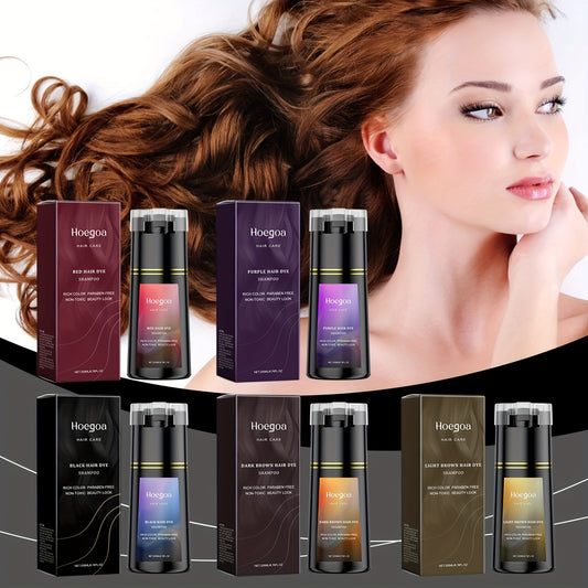 Hoegoa 200ml Hair Dye for Men and Women, Natural Long-Lasting Plant-Based Hair Colorant, Easy Application, Suitable for All Hair Types, Instant Dyeing