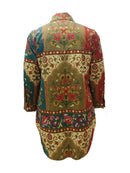 Plus Size - Elegant Floral Print Maxi Dress with Long Sleeves - Blue & White Floral Design, Button-Up Front, Casual Style for Women, All-Season Wear, Casual Summer Dress | Floral Print Dress | Nonstretch Fabric