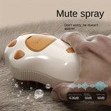 Cepillo de vapor para gatos, herramienta eléctrica 3 en 1 para el cuidado de mascotas, cepillo de vapor portátil de silicona autolimpiante para gatos y perros, masaje reconfortante y depilación, cuidado del cabello, diseño de pata.