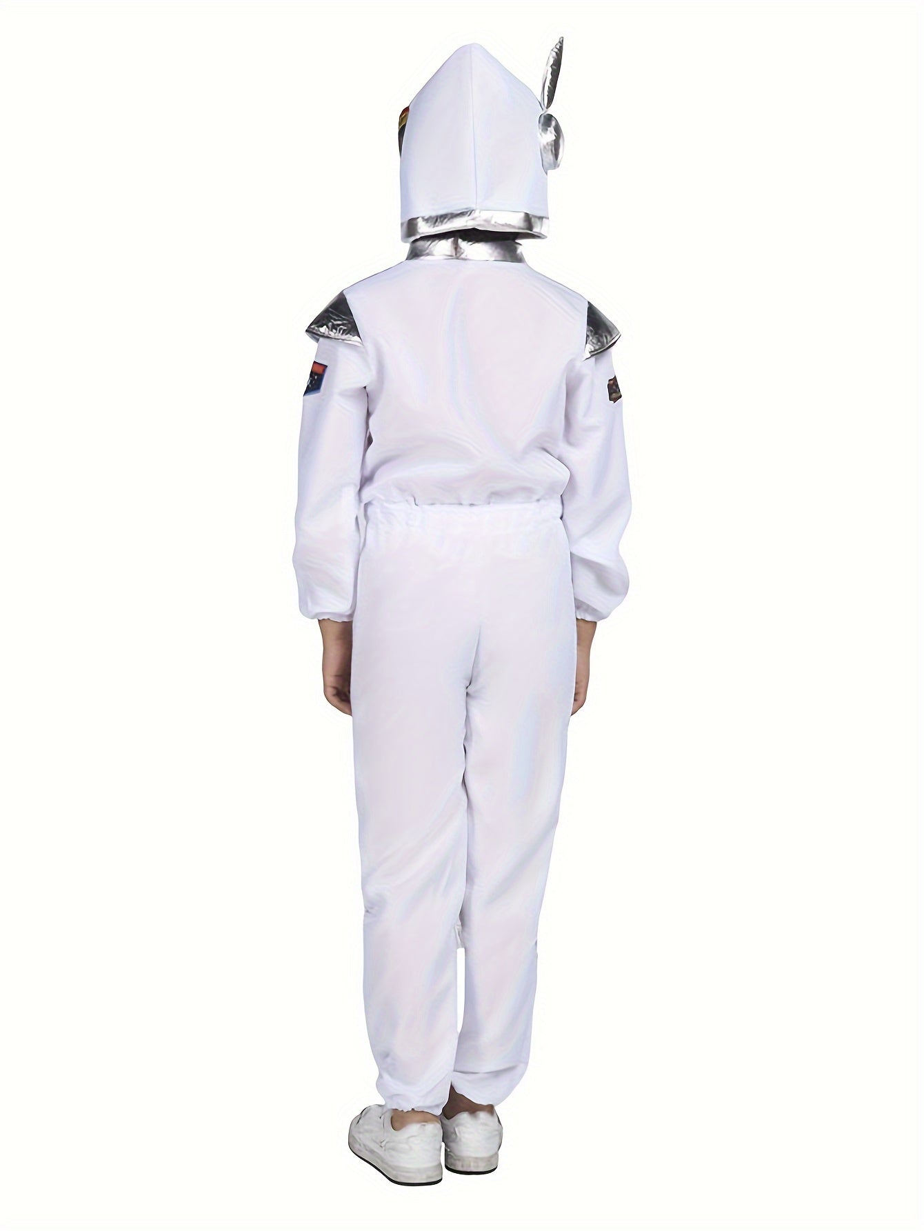 Boy's Cartoon Astronaut Cosplay Costume, Halloween Dress Up One-piece Jumpsuit &amp; Hat, Kid's Dress Up Outfit For Carnival Party Performance