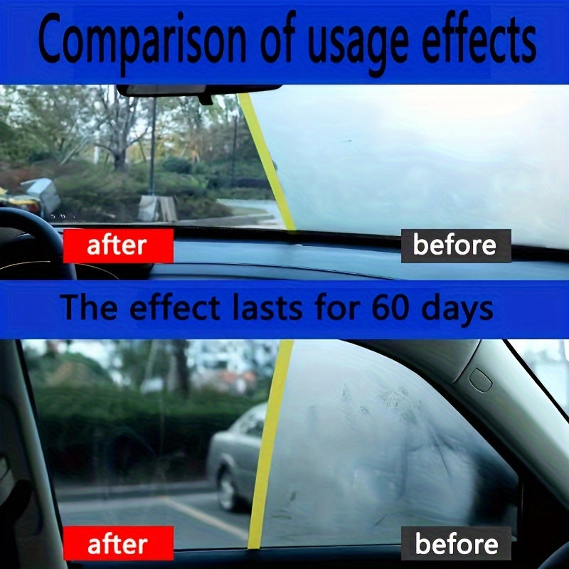 Long-Lasting Anti-Fog Spray For Car Glass And Helmets, Easy Windshield And Interior Window Defogger, Clear Visibility Anti-Fogging Spray For Mirrors, Glasses, And Reflective Surfaces