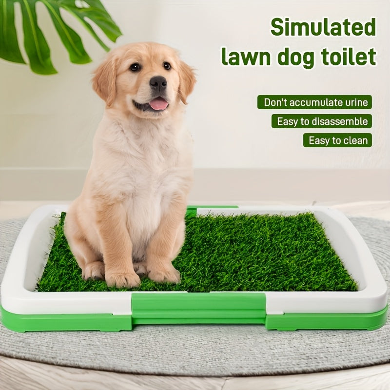 Leak-Proof Silicone & PP Dog Potty Trainer - Easy Clean-Up, Three-Layer Design Pet Toilet for Indoor Use, Ideal for House Training Puppies, Housebreaking Aid|Petfriendly Design|Silicone Dog Toy