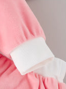 Conjunto de 3 piezas para niña: sudadera de manga larga, pantalón y chaleco con capucha, con bonito diseño de conejo bordado, ideal para otoño e invierno.