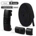 1 Pair Free-Tie Shoelaces Set, 2pcs Elastic Shoelaces & 2pcs Shoelaces Buckles For Sneakers Canvas Shoes