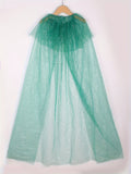 Capa brillante con lentejuelas para niñas, capa de princesa de ensueño para fiestas de disfraces, bailes de graduación, presentaciones y regalos.