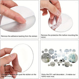 32pcs 3D Three-dimensional Round Acrylic Mirror Wall Stickers Background Wall Decoration Bedroom Living Room Office Kitchen Bathroom Waterproof Wall Stickers Home Decorations DIY Art Removable Self-adhesive Wall Stickers With