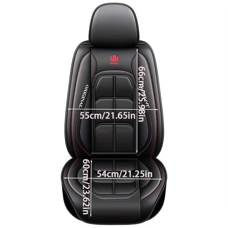 Premium Faux Leather Front Seat Cushion - Fit for Cars, SUVs & Pickups | All-Season Comfort Car Interior Accessory