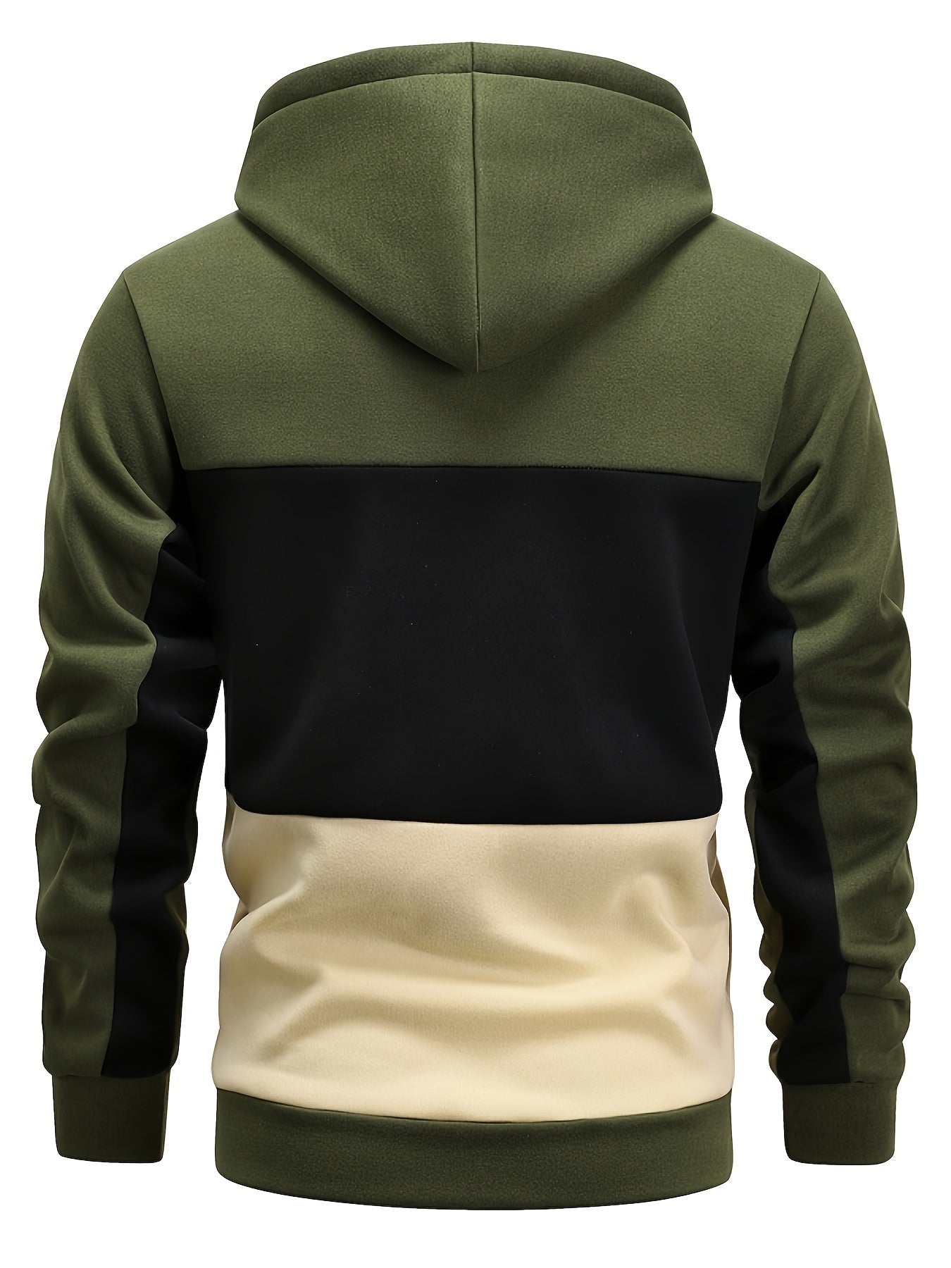 Color Block Hoodie, Cool Hoodies for Men, Men's Casual Graphic Design Pullover Hooded Sweatshirt with Kangaroo Pocket, Streetwear for Winter and Fall, As Gifts