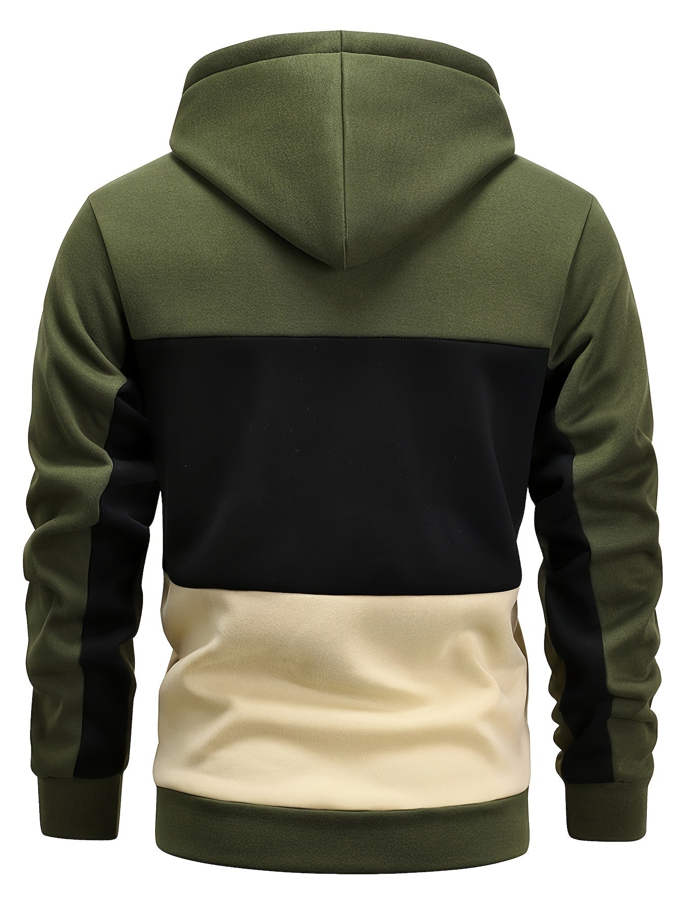 Color Block Hoodie, Cool Hoodies For Men, Men's Casual Graphic Design Pullover Hooded Sweatshirt With Kangaroo Pocket Streetwear For Winter Fall, As Gifts