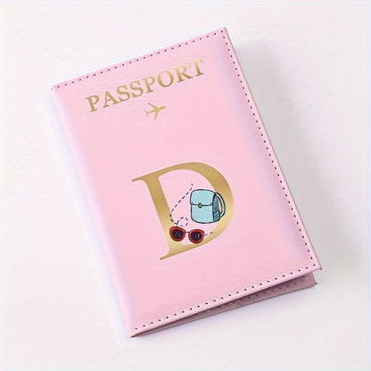 Creative Color Printing Letter Faux Leather Multi-Functional Passport Holder SIM Card ID Holder
