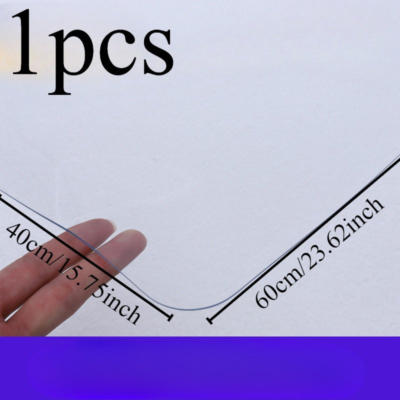 1pc Clear PVC Table Protector Cover - Stain Resistant, Heat Resistant up to 176°F, Easy Clean for Office Desk, Dining & Wooden Furniture