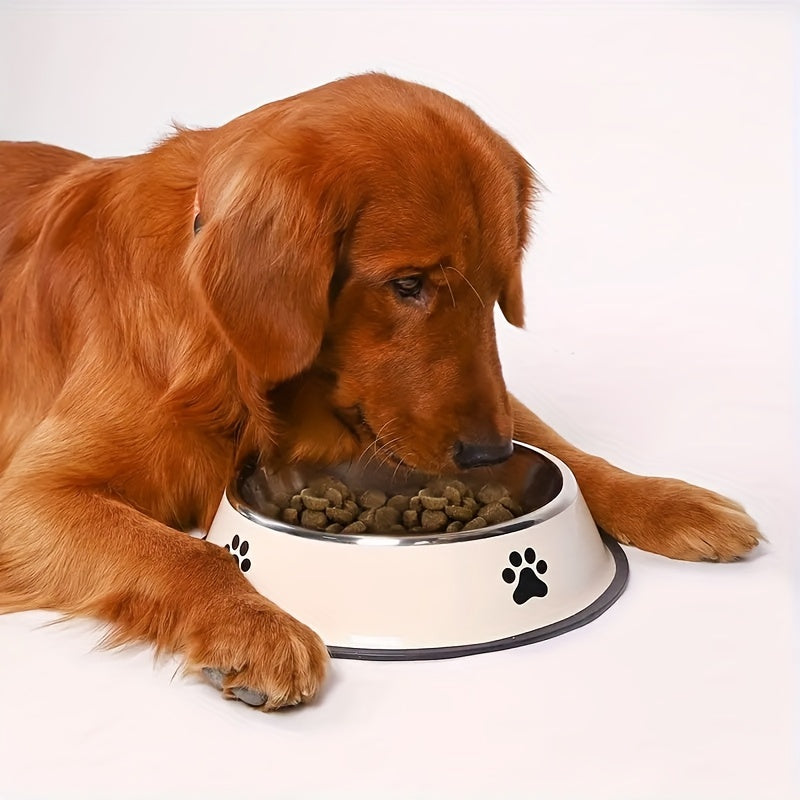 Premium Stainless Steel Pet Bowl - Non-Slip, Easy To Clean, Perfect For Dog And Cat Food And Water, Available In Three Sizes