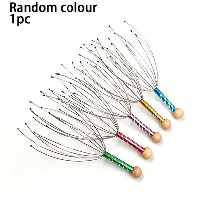[1pc Scalp Massager with Stainless Steel Bristles] Scalp Massager with 304 Stainless Steel Bristles, Ergonomic Handheld Massager for Hair Care, Relaxation, and Wellness, with Plastic Handle, for Ideal Mother'S Day Gift