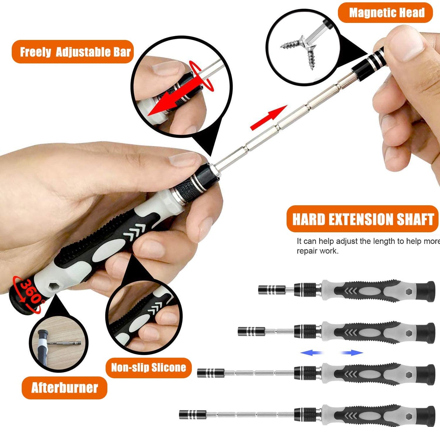 115pcs/set Cell Phone Kit/ Car Precision Screwdriver Repair Tool Kit, Multi-function Electronic Screwdriver Set, Watch Mobile Phone Disassembly Repair Screwdriver Tools (Black)