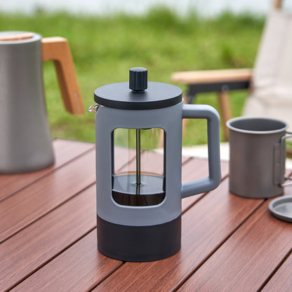 French Press Coffee Maker, 350ml/600ml/1L, Modern Style, Durable Glass and Stainless Steel, Manual Operation, Reusable Filter, Perfect for Camping and Home Use, Ideal for Halloween and Christmas Gift