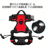 No Pull Dog Harness Front Clip Heavy Duty Reflective Easy Control Handle For Large Dog Walking