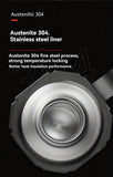 NRMEI Stainless Steel Travel Canteen – Large Capacity Portable Outdoor Vacuum Insulated Bottle with Tea Compartment, 60-Hour Heat Retention, 14+ Age Group Compatible, Dual 201 &amp; 304 Stainless Steel Construction