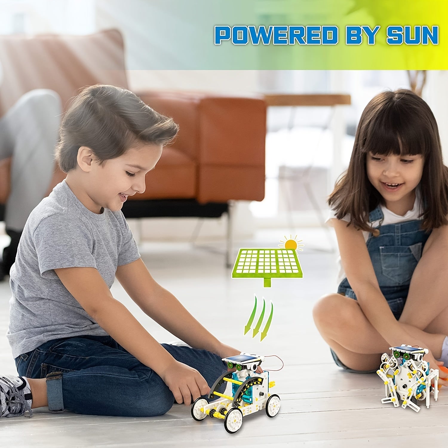 STEM 13-in-1 Solar Power Robots Creation Toy, Educational Experiment DIY Robotics Kit, Science Toy Solar + Battery Powered 2 Modes Building Robotic Set Kids To Build, Halloween, Christmas Gift
