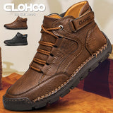 CLOHOO Men's High-Top Casual Sneakers - Comfortable, Non-Slip Rubber Sole, Lace-Up Shoes for Outdoor & Casual Attire