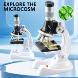 High-Definition Educational Microscope for Youngsters - 1200x Magnification, Triple Zoom Levels (100x/600x/1200x), Includes Slides &amp; Accessories, Perfect for Science Exploration &amp; Early Learning