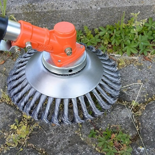 Heavy-Duty Steel Wire Trimmer Head - Ideal for Efficient Garden & Lawn Care, Metal Construction
