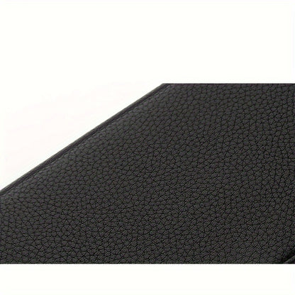Elegante cartera para hombre de piel sintética negra: bolso de mano de gran capacidad con cierre de cremallera, diseño de bloques de color, múltiples ranuras para tarjetas y forro de poliéster