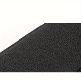 Elegant Black PU Leather Men's Wallet - Large Capacity Clutch with Zipper Closure, Color Block Design, Multiple Card Slots and Polyester Lining