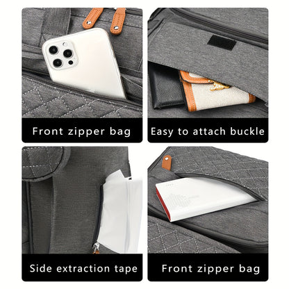 Mochila de gran capacidad, multifuncional, portátil, para mamá, con compartimentos múltiples para guardar biberones y pañales.