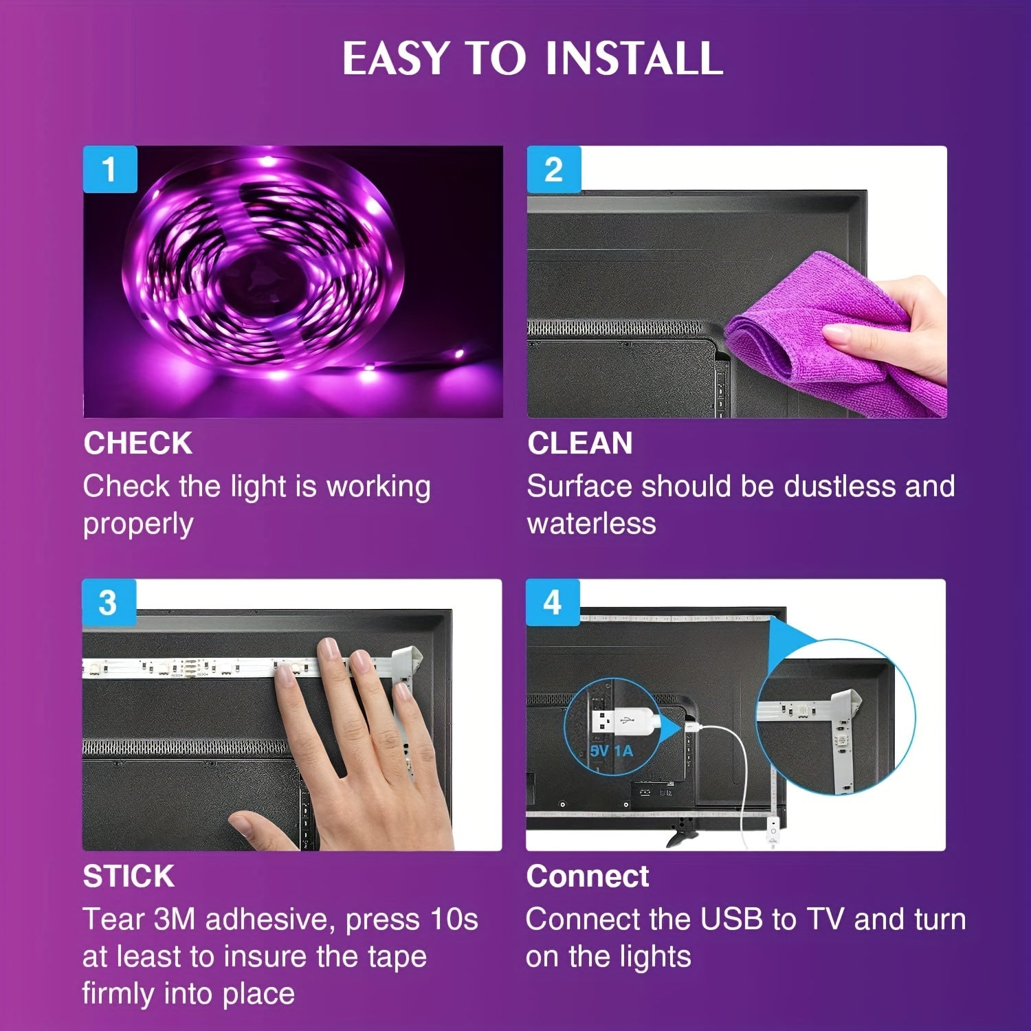 Wireless Control LED Strip Lights Infrared Remote RGB Lighting Decorationg Living Room Atmosphere Light Ribbon Flexible Lamp Decor String
