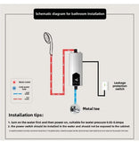Instant Water Heater 220V 3000W-5500W Portable Electric Heaters for Bathroom Hot Water Shower and Home Kitchen Heating