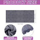 5-Pack Super Absorbent Polyester Cleaning Towels, Thick Non-Shedding Household & Car Wash Cloths, Multipurpose Wet Floor Warning Sign Included