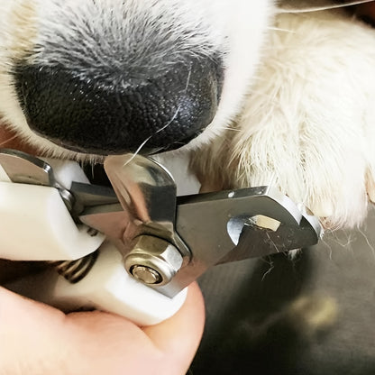 Stainless Steel Pet Nail Clipper with Splash Guard - Safe Grooming Tool for Dogs &amp; Cats, 1pc