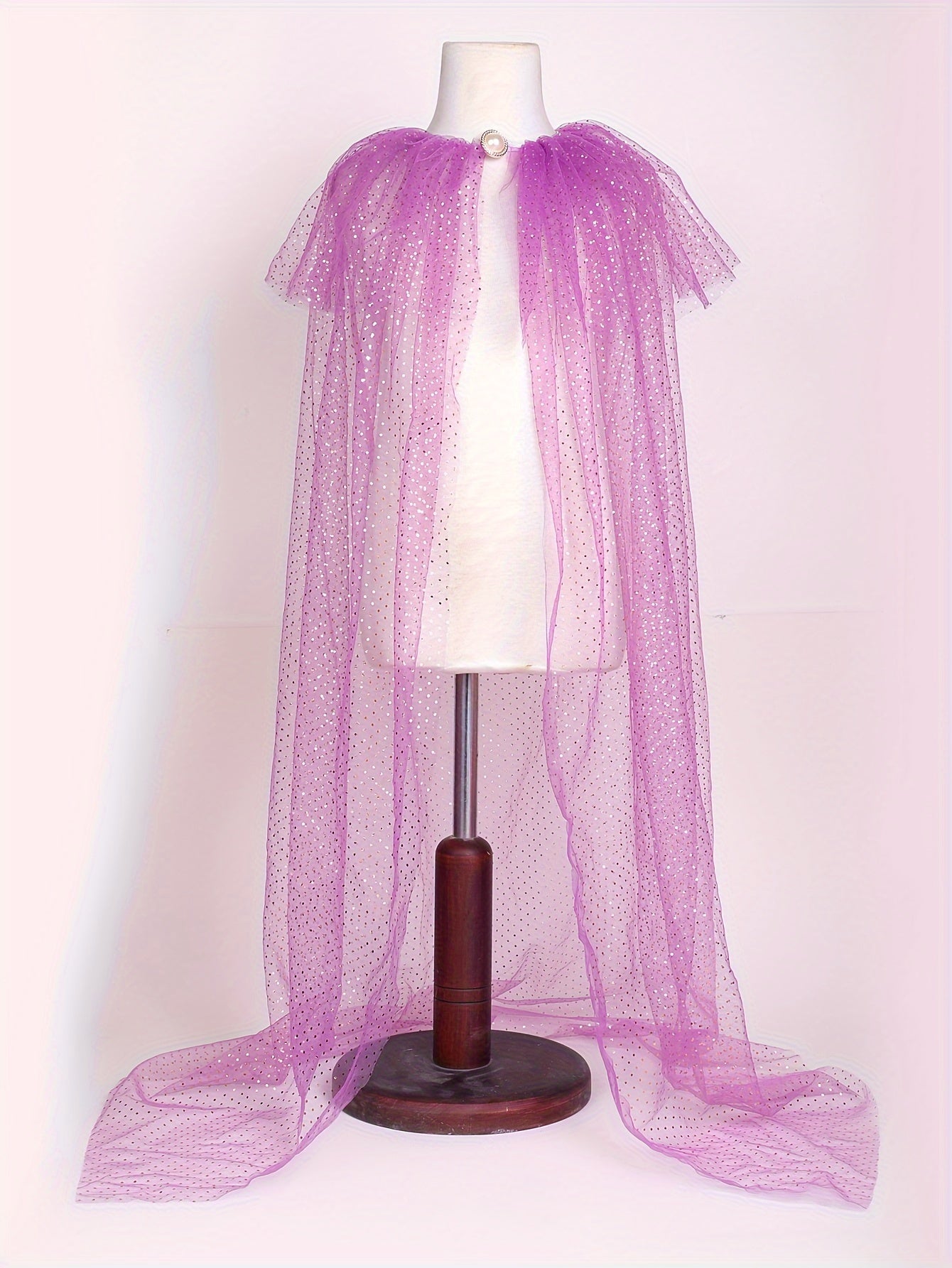 Capa brillante con lentejuelas para niñas, capa de princesa de ensueño para fiestas de disfraces, bailes de graduación, presentaciones y regalos.