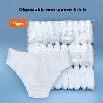 30pcs/Set Disposable Briefs, Bikini Panties, One Time Use Underwear For Travel, Spa, Waxing, Bath Sauna