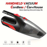 Aspiradora de coche inalámbrica de mano de alta potencia y doble uso para el hogar, miniaspiradora de coche inalámbrica con carga USB