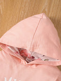 Conjunto de 2 piezas para bebé niña, informal, bonito, de algodón, para exteriores: sudadera de manga larga con estampado de letras y pantalones florales, ideal para exteriores.
