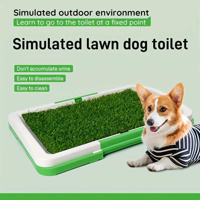 Leak-Proof Silicone & PP Dog Potty Trainer - Easy Clean-Up, Three-Layer Design Pet Toilet for Indoor Use, Ideal for House Training Puppies, Housebreaking Aid|Petfriendly Design|Silicone Dog Toy
