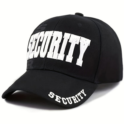 1pc "SECURITY" Embroidered Baseball Cap, Ideal Choice For Gifts