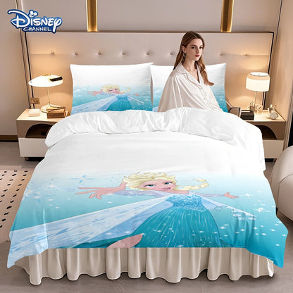 Disney Has Been Authorized 3pcs Cute Bed Cover Anime Cartoon Bedding - Includes Duvet Cover And Pillowcase, Perfect Choice for Bedroom Or Dormitory
