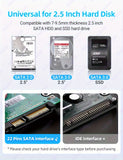 Rageer USB 3.0 Sata 2.5" Hdd Enclosure - High-Speed Data Transfer, Easy Install, Fits 7mm/9.5mm Drives, Compatible With Laptops & Pcs