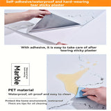 Adhesivo de cocina con efecto mármol, papel de aluminio, para armario de extracción de aceite, adhesivo de pared para estufa, resistente al calor y al aceite.