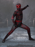Mono de héroe enmascarado de imitación con estampado de rayas para niño, perfecto para cumpleaños, Halloween y fiestas de carnaval, juegos y actuaciones.