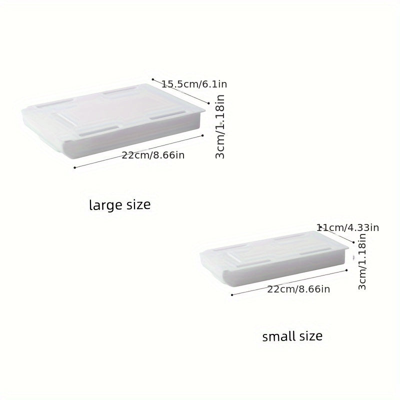 2pcs Under Desk Storage Drawers - No Drill, Adjustable & Lightweight Pull-Out Organizer for Office Supplies and Cosmetics